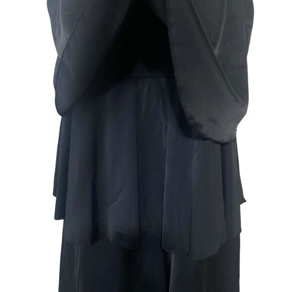 Fit 4 U Womens Size 20W Tiered Ruffle Swim Romper One Piece Swimsuit Black - Picture 4 of 14